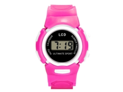 Reloj Electrónico Infantil De Moda Con Movimiento Digital Y Dial Redondo (rojo Rosa)