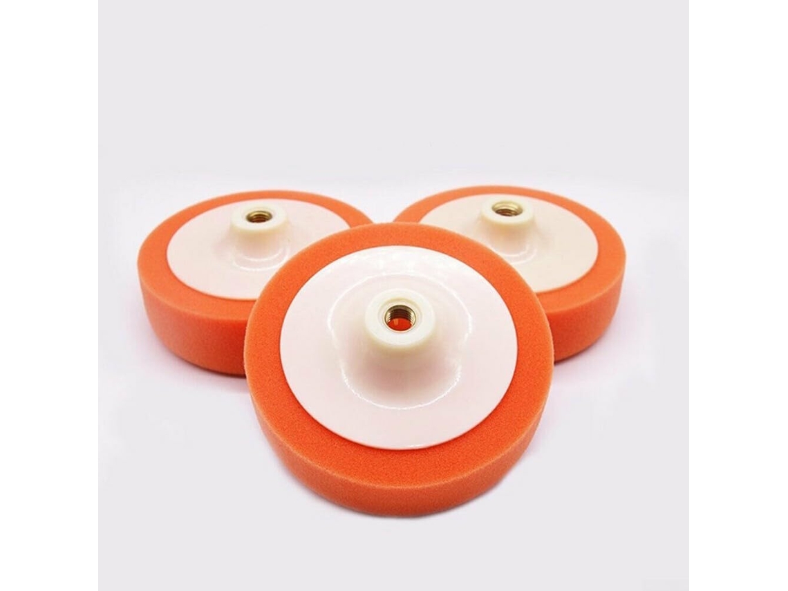 Kit Com 3 Discos De Polimento Esponja M14 15 Cm (6 Polegadas) Para
