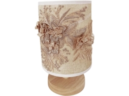Luminária de Mesa Usb em Tecido com Estampa Floral, Lâmpada Led Regulável para Quarto, Luz Ambiente. SFUSHOS