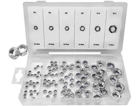 Set De 100 Porcas Autoblocantes  BENSON TOOLS Vários Tamanhos