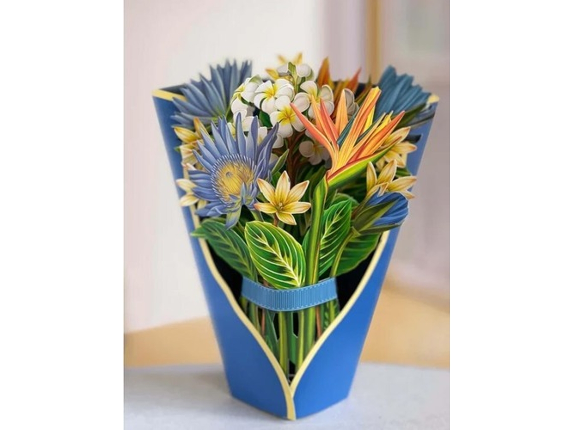 Buquê De Flores Pop Up Para Presente De Dia Das Mães, Cartão Comemorativo, Presente Infantil Aquaforge