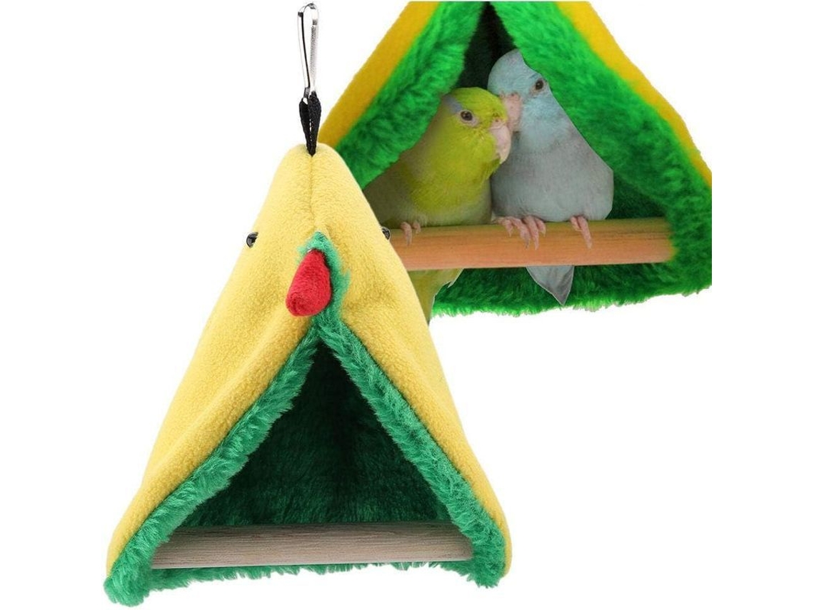 Percha Colgante Plush Para Loros, Hamaca Triangular Cama De Tela Suave Para Jaula De Aves