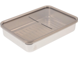 Recipiente Retangular De Aço Inoxidável Para Armazenar Queijo E Outros Alimentos, Ideal Para Piqueniques E Decoração