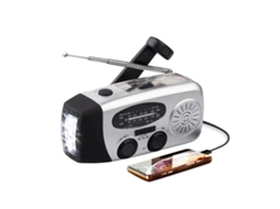Rádio De Emergência Solvev 1200mah Am/fm Com Previsão Do Tempo Noaa, Luz Led E Carregador Usb Para Uso Externo. Brilvibera