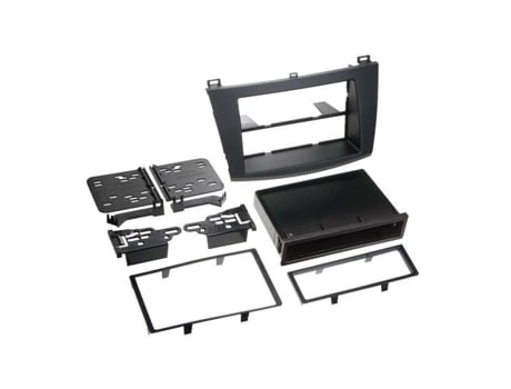 Adaptador Frontal 2-Din com Compartimento de Arrumação Mazda 3 Tipo Bl 2009 Preto