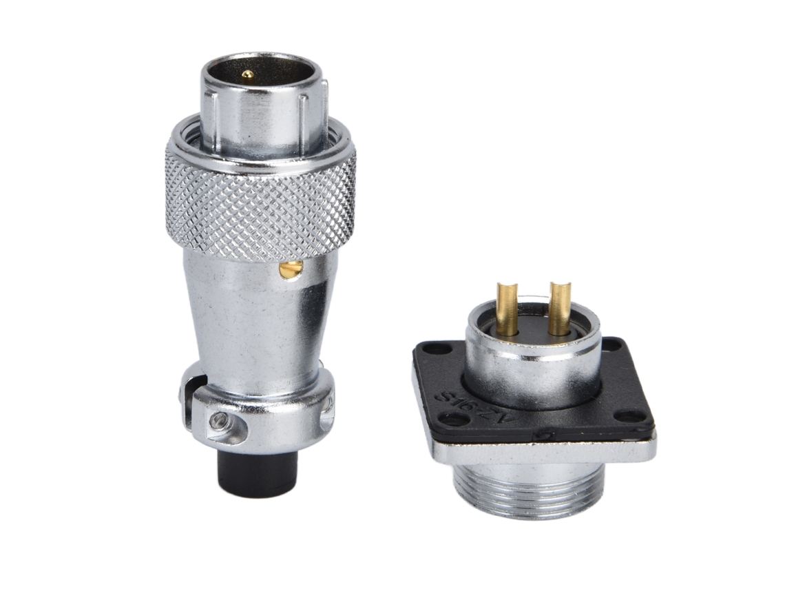 Laxiscreed Conector De Aviação De Metal Com 2 Pinos, À Prova De Água, Liga De Zinco
