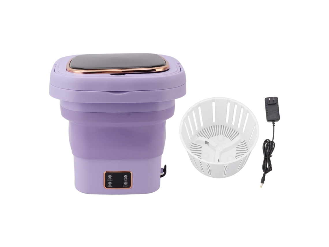 Máquina de Lavar Portátil 9l Dobrável Mini Balde Compacta para Dormitório Viagem Negócios | S/MARCA