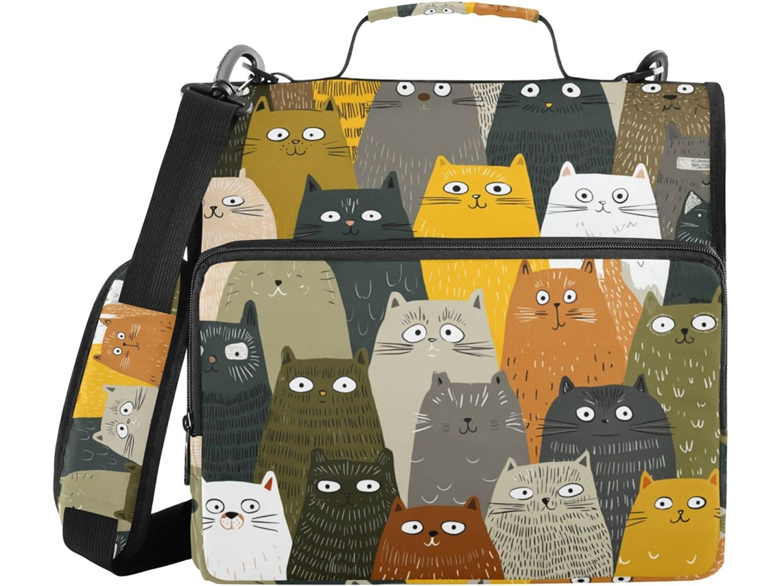 Organizador de Documentos Com Design Gato Olhos Grandes, Com Alça, À Prova D Água, 3, 8cm 1, 5 Polegadas, 3 Estojos