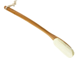Escova De Banho Bucha Natural Com Cabo Longo Valiclud, Escova Esfoliante Com Cabo Para Pendurar, Acessório De Banho Para