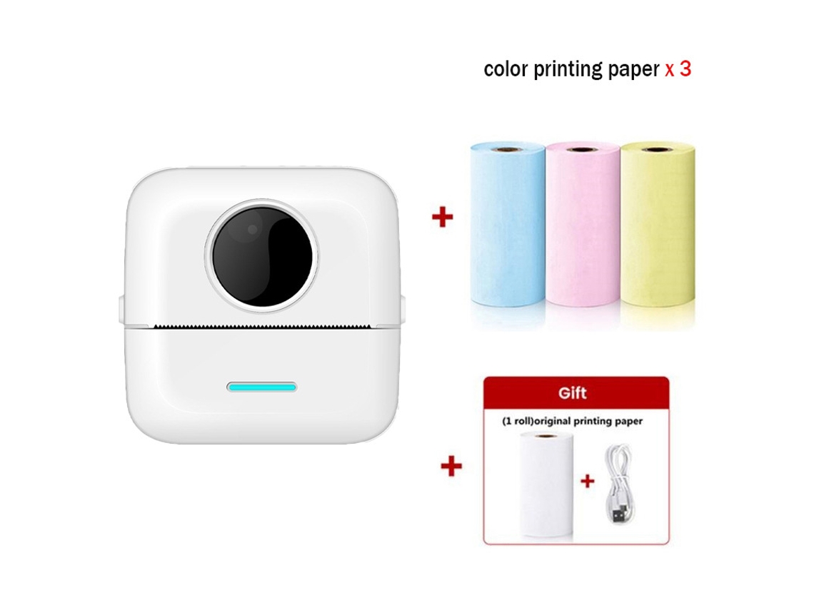 Mini Impressora Térmica Sem Tinta Bluetooth Smart Pocket para Ios e Android -X505 GERTIZ
