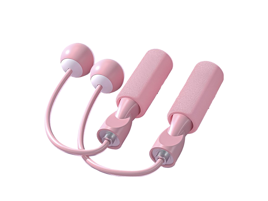 Omni-2026corda De Pulo Sem Fio Com Cabo Pesado E Grip De Espuma Leve Para Treinamento Fitness Rosa