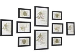 Conjunto de 10 Molduras 2 20 X 25 Cm, 4 13 18 e 15 na Cor Preta, Ergonômico, Uso Diário STELASPLEN