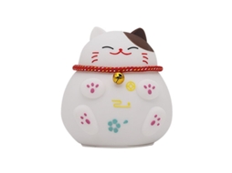 Luz Noturna Para Crianças Gatito Lucky Silicone Usb Recarregável Toc-touch 3 Cores