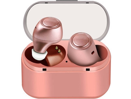 Auriculares Bluetooth True Wireless D&Z Standby Edition (In Ear - Microfone - Rosa)