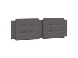 Almofada de Cabeça Zadar Couro Artificial Cinzento 160 cm MAISON EXCLUSIVE