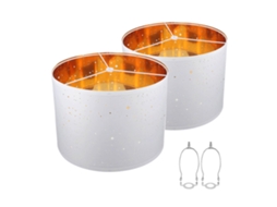 Conjunto 2 abajures de tecido estilo americano para lâmpada mesa/chão com suporte E26 uno | S/MARCA