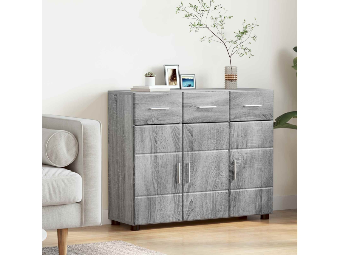 Vidaxl Buffet Florin 88,5 X 30,5 X 73 Cm Cinza Sonoma