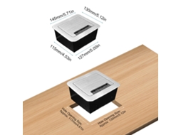 Caixa De Conexão De Mesa Com Portas Multimedia E Tomada
