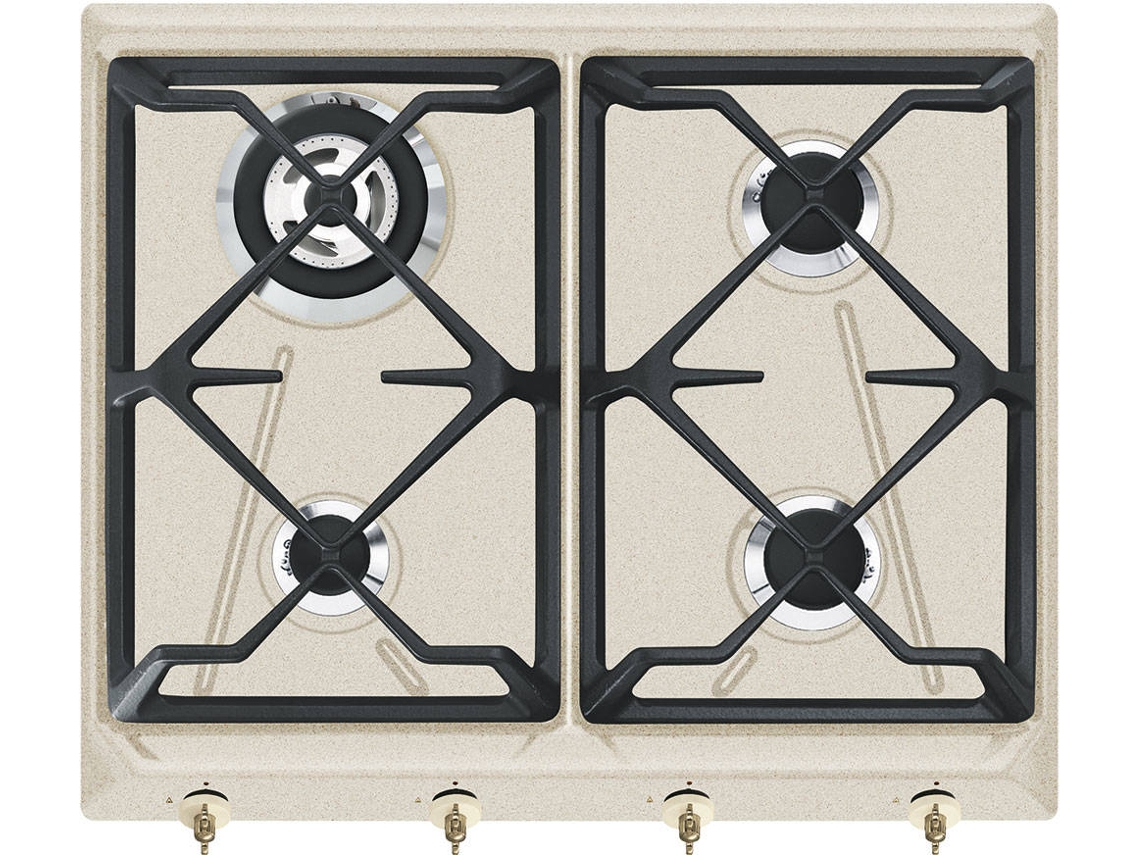 Placa de Gás SMEG SRV864AVOGH2 (Gás Butano-Propano - 59.5 cm - Creme)