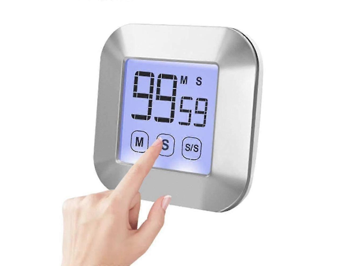 Temporizador Digital De Cozinha, Visor Led, Base Magnética, Para Cozinhar, Assar E Controlar O Tempo Em Tarefas Domésticas