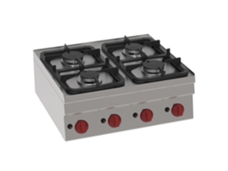 Fogão A Gás 4 Fogos De Bancada 700x600x280 Mm 13,2 Kw 33200311 Eurast