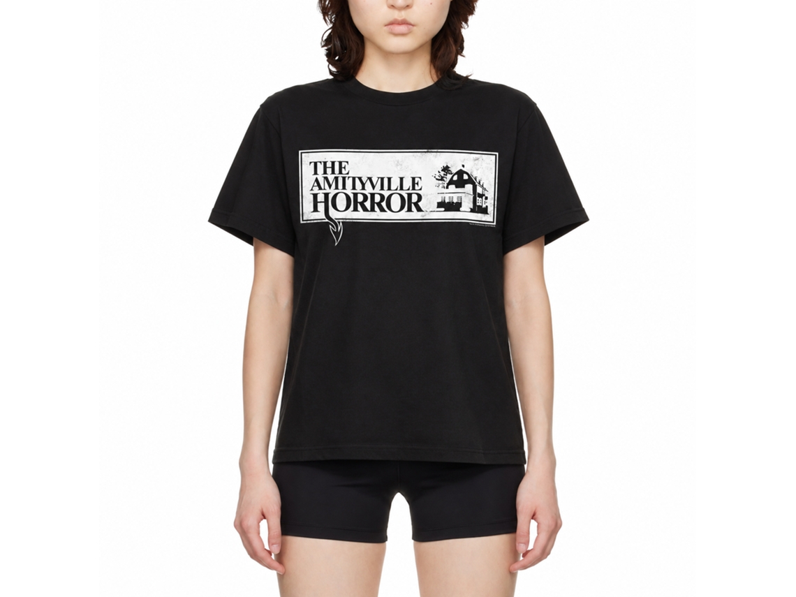 Rockinstone Amityville Horror Movie Avh Logo Black Adult T-shirt Size:xxl