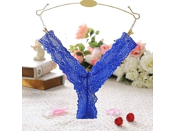2026 tanga Sexy de Dentelle Bordada para Mulher com Cintura Baixa Transparente Tecido de Malha e Algodão Tamanho Único