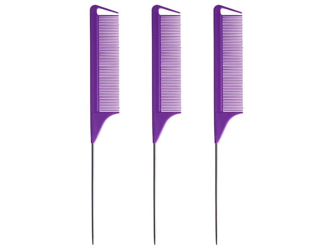 Pente Trançado Com Design Ratt Swan, Haste De Aço, Fibra De Carbono, Roxo Brilvibera