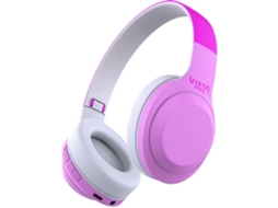 Auscultadores Bluetooth VIETA Kids 2 (On Ear -  Microfone - Rosa)