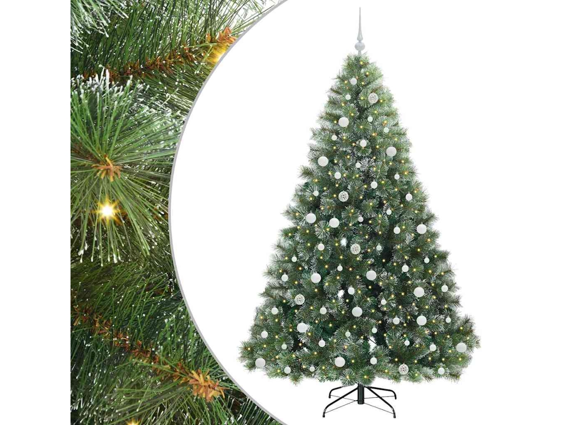 Conjunto 1 Decoração Sazonal Vidaxl Verde Plástico (210 Cm)