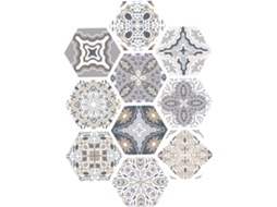Adesivos Autoadesivos Hexagonais 3d Em Pvc Para Azulejos De Banheiro, Tamanho 10.