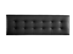 Cabeceira estofada VERSALLES para Cama 150 couro sintético preto ( 160 x 50 x 7 cm)