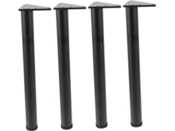 Conjunto De 4 Pés Alumínio Preto Para Móveis, Com Design Triangular, Resistentes E Ajustáveis, Ideais Para Substituir Os