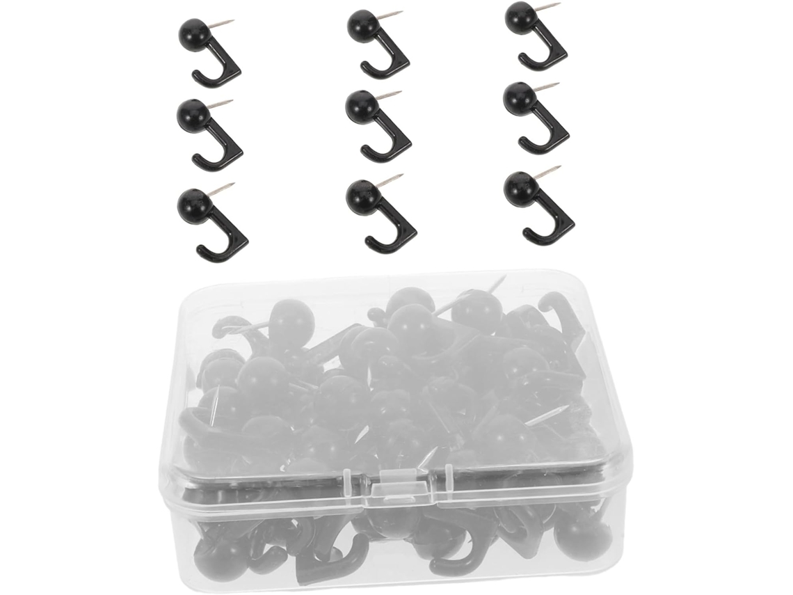 100 Tachinhas Pvc Pretas Para Cortiça Com Design Multiuso Artesanato E Projetos Faça Você Mesmo, Ideais Para Pendurar