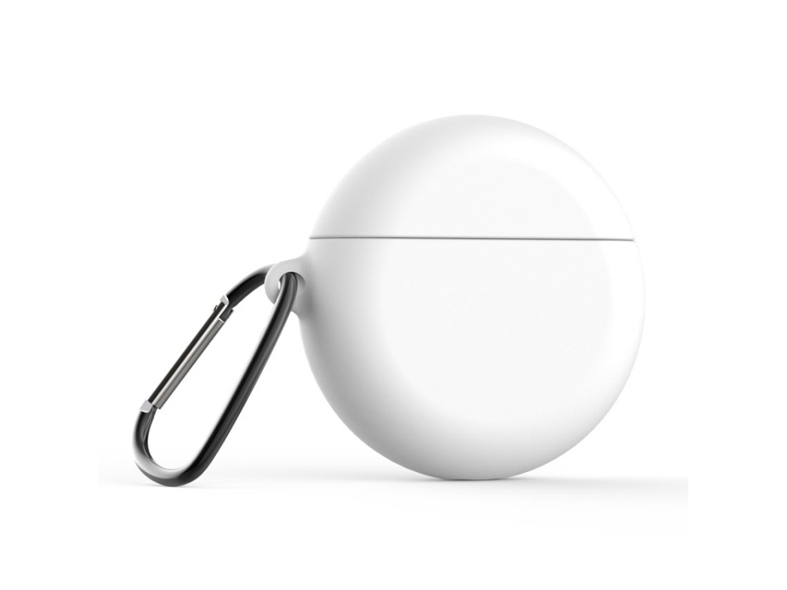Conjunto 5 Capas Silicone Halinuia Branco Com Gancho Modelo F3 (compatível Huawei Freebuds 3, Silicone Branco E Gancho Metal)