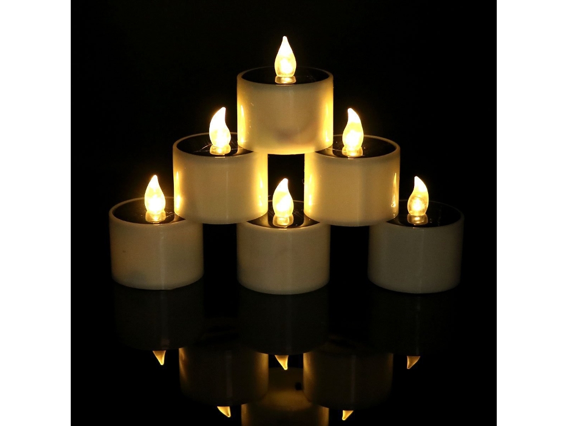 Lâmpadas Solares 6 Velas Sem Chama-aquaforge