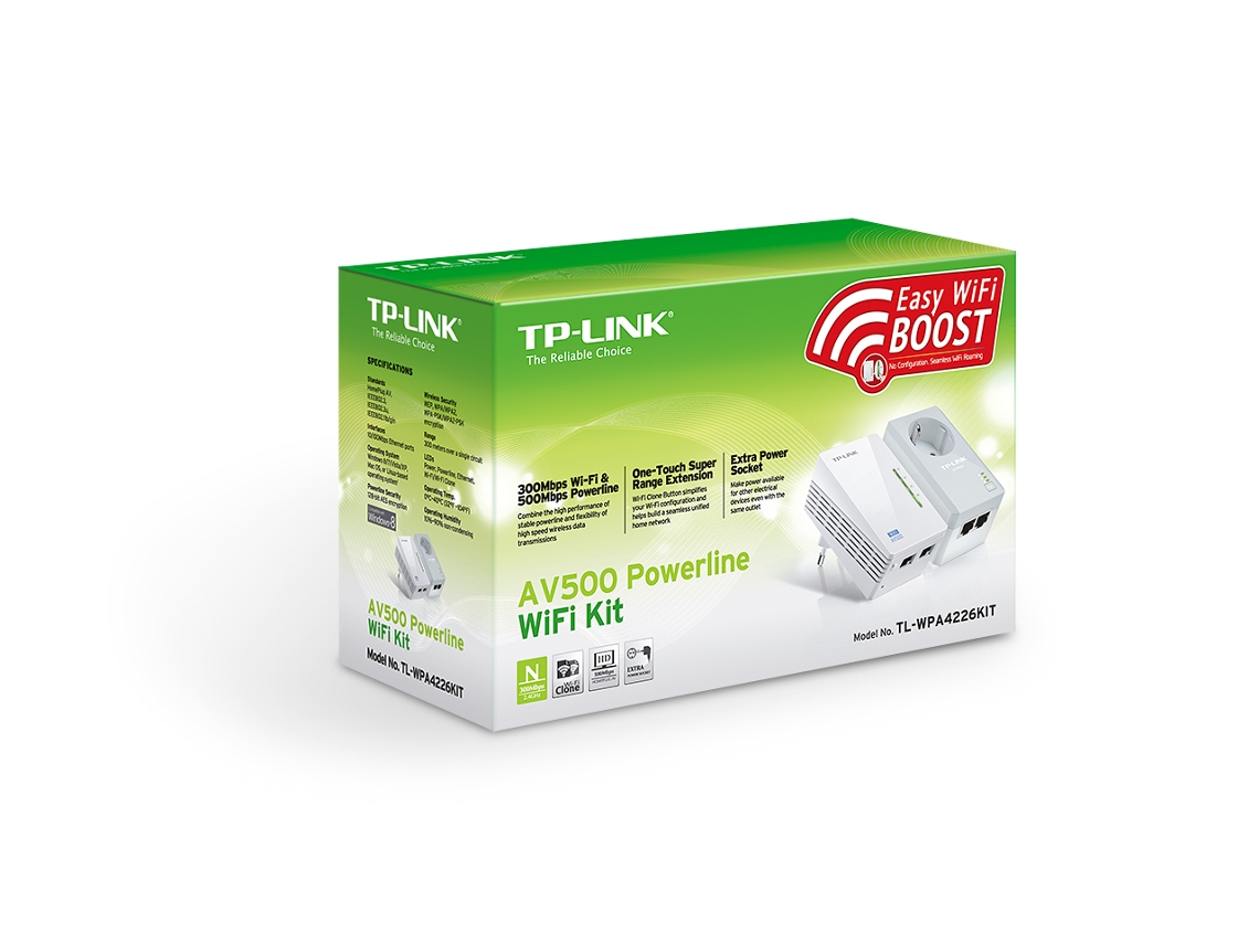 POWERLINE TP-LINK N300 -: 2 x Ethernet, Branco