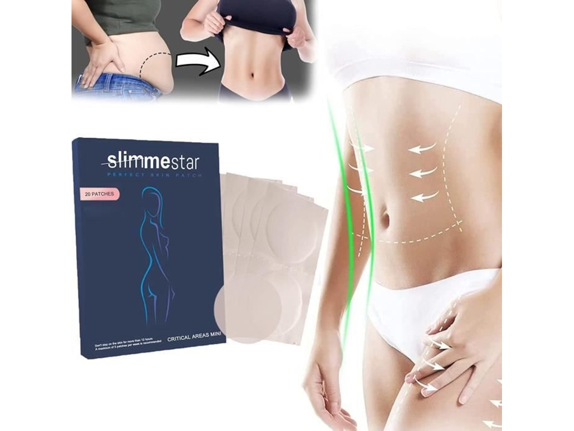 Patch de Emagrecimento Slimmestar para Perda de Peso Patch de Emagrecimento Slimmestar Natural Seu Segredo para Uma Figura Esbelta 5 Caixas de 100