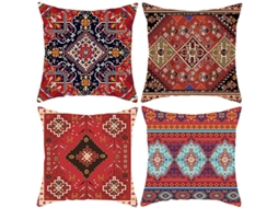 Conjunto Rebe com 6 capas de almofada decorativas modernas de 45x45cm para sofá, sala de estar, quarto e escritório.