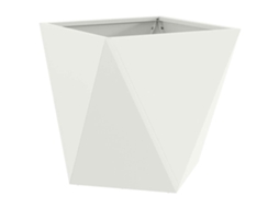 Conjunto 1 Caixa De Vaso Vidaxl Branco Aço (50 X 50 X 50 Cm)