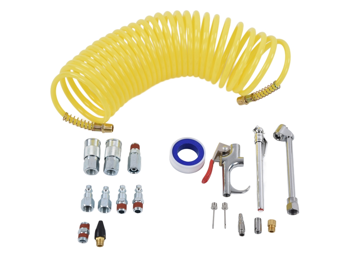 Kit De Mangueira De Ar Para Compressor Com Conector Rápido 1/4 Npt E Pistola De Sopro Para Pneus