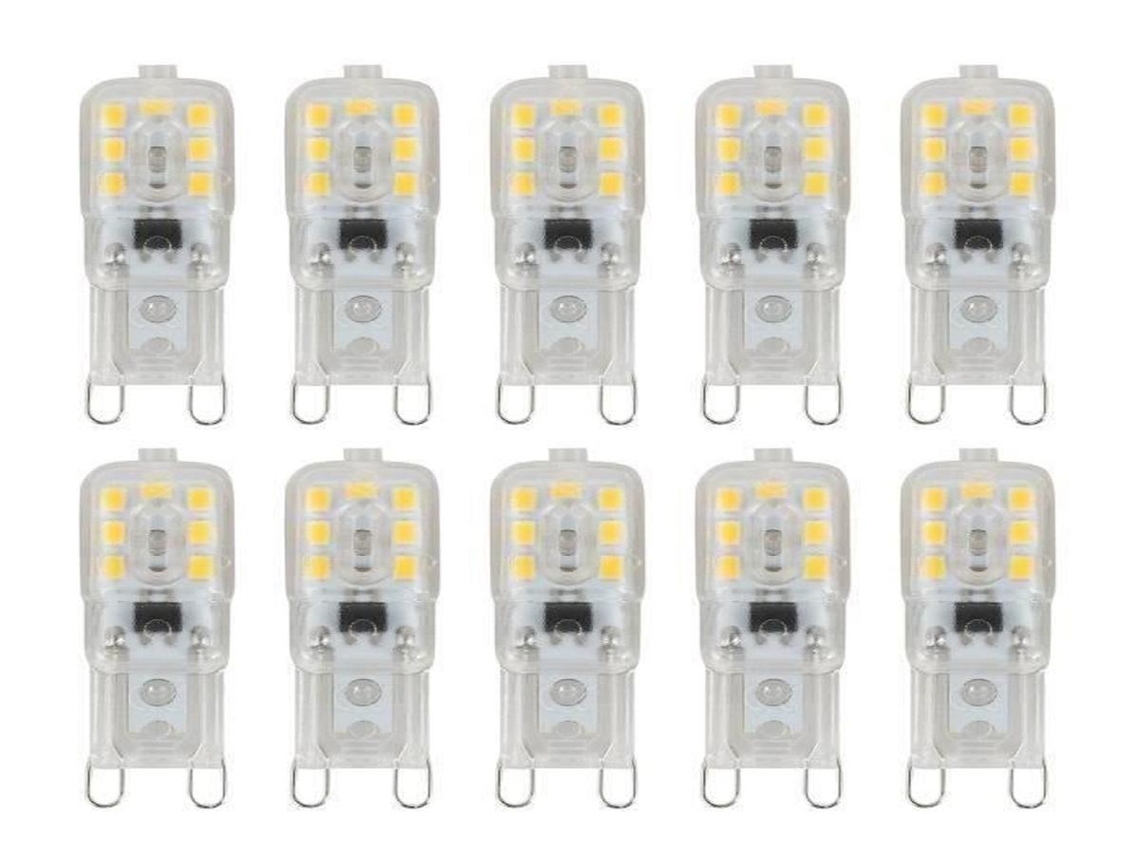 Lurelia Pacote com 10 Lâmpadas LED G9 3w AC220-240v, Reguláveis