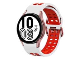 Pulseira De Silicone Respirável Bicolor Para Samsung Galaxy Watch 4 (40 Mm X 20 Mm).