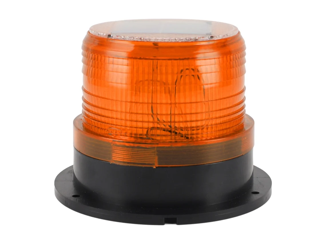 Luz Solar De Segurança Com Sensor De Luz No Escuro 8 Led Para Construção Tráfego Amarela