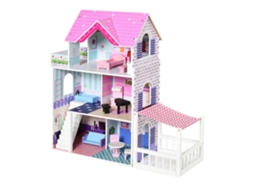 Casa De Bonecas, Design De Vários Andares, Inclui Acessórios, Rosa