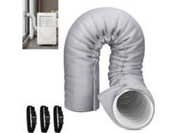 Capa Isolante Portátil Para Tubos De Ar Condicionado, Em Policloreto De Vinila Pvc, Cinza Claro, Adequada Para Tubos De
