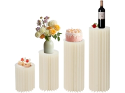 Conjunto De 4 Vasos De Papelão Para Coluna De Flores, Suporte Dobrável Para Flores, Coluna Decorativa Suporte
