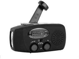 Rádio de Emergência AQUAFORGE com Manivela, Células Solares e Bateria 10000mAh