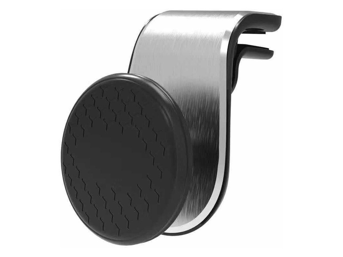 Suporte Magnético Universal Para Celular Veicular Com Ímã Giratório De 360° E Botão De Desbloqueio (prateado)