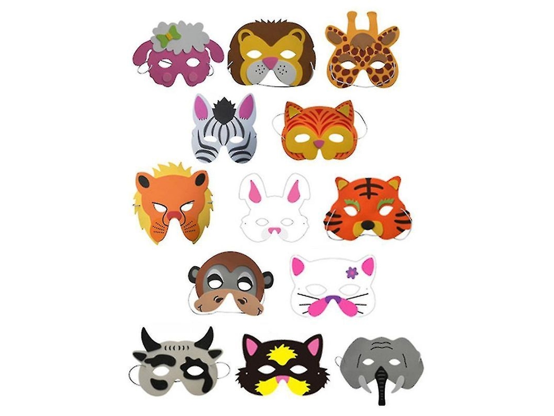Fasst 13 máscaras de animais de feltro para lembrancinhas de aniversário na selva